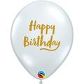 Loftus International 11 in. Birthday Balloon Brush Script Diamond, Clear Q8-0002
